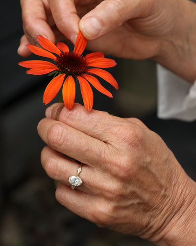 Oval Brilliant Rosebud Ring