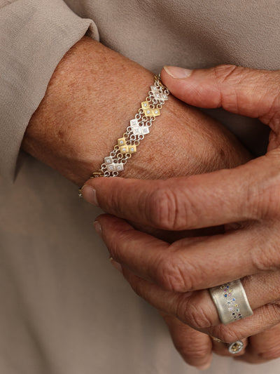 Diamond Triple Link Bracelet