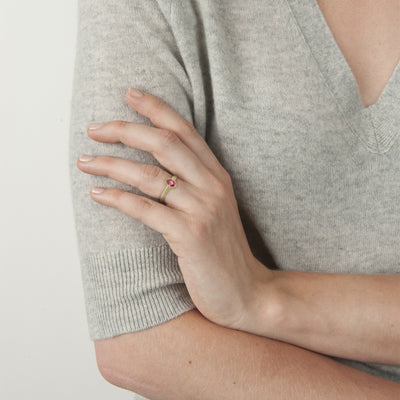 Stackable Burmese Spinel Ring