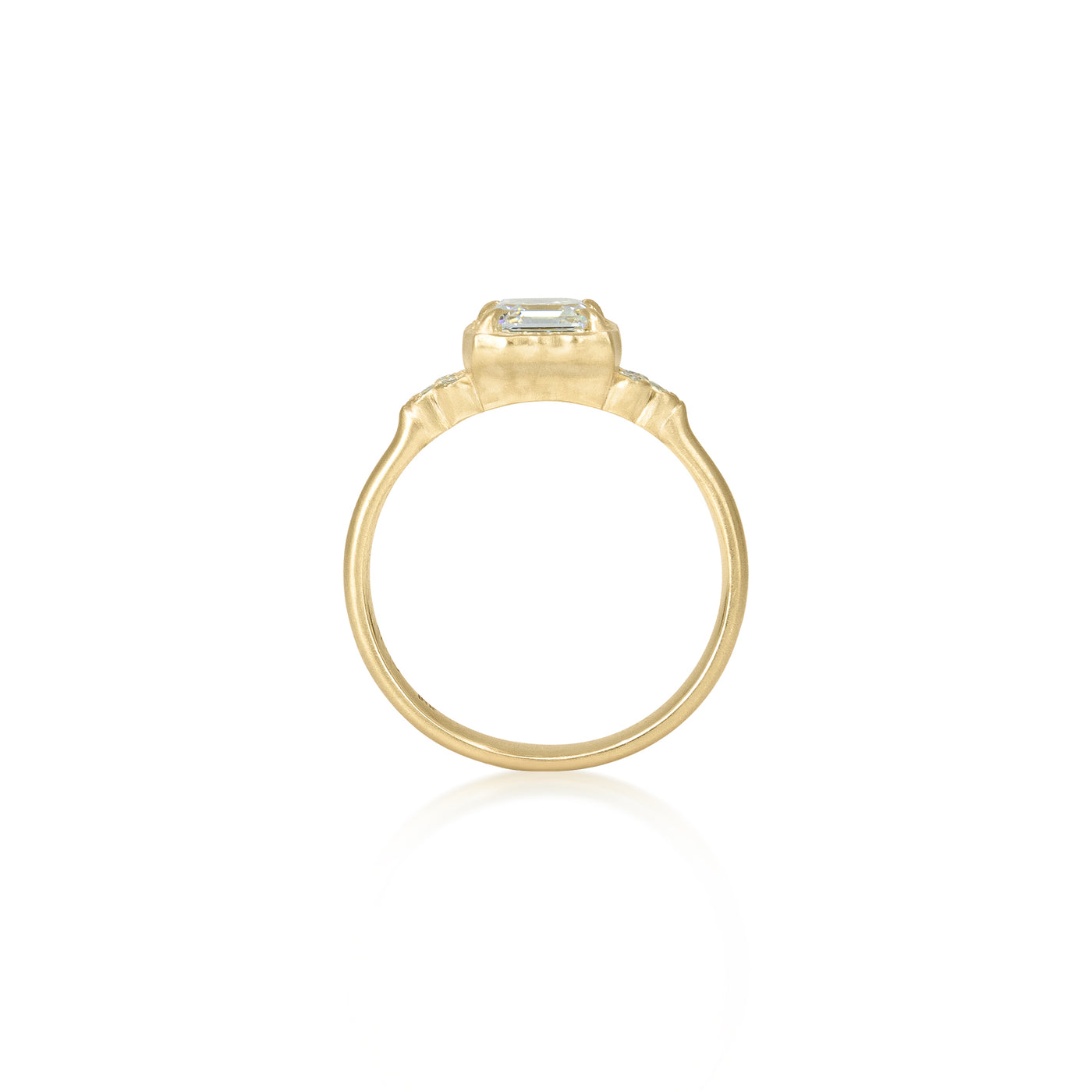 Asscher Cut Luna Ring