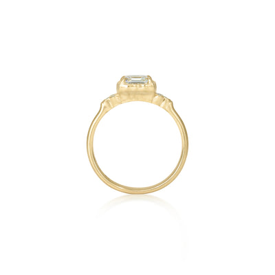 Asscher Cut Luna Ring