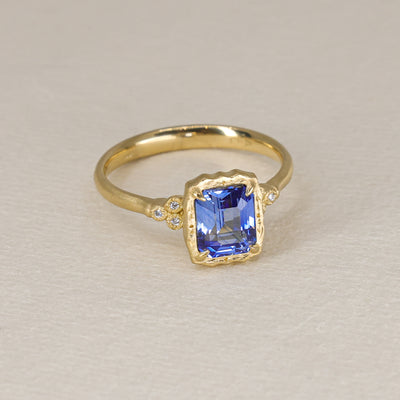 Sapphire Luna Ring