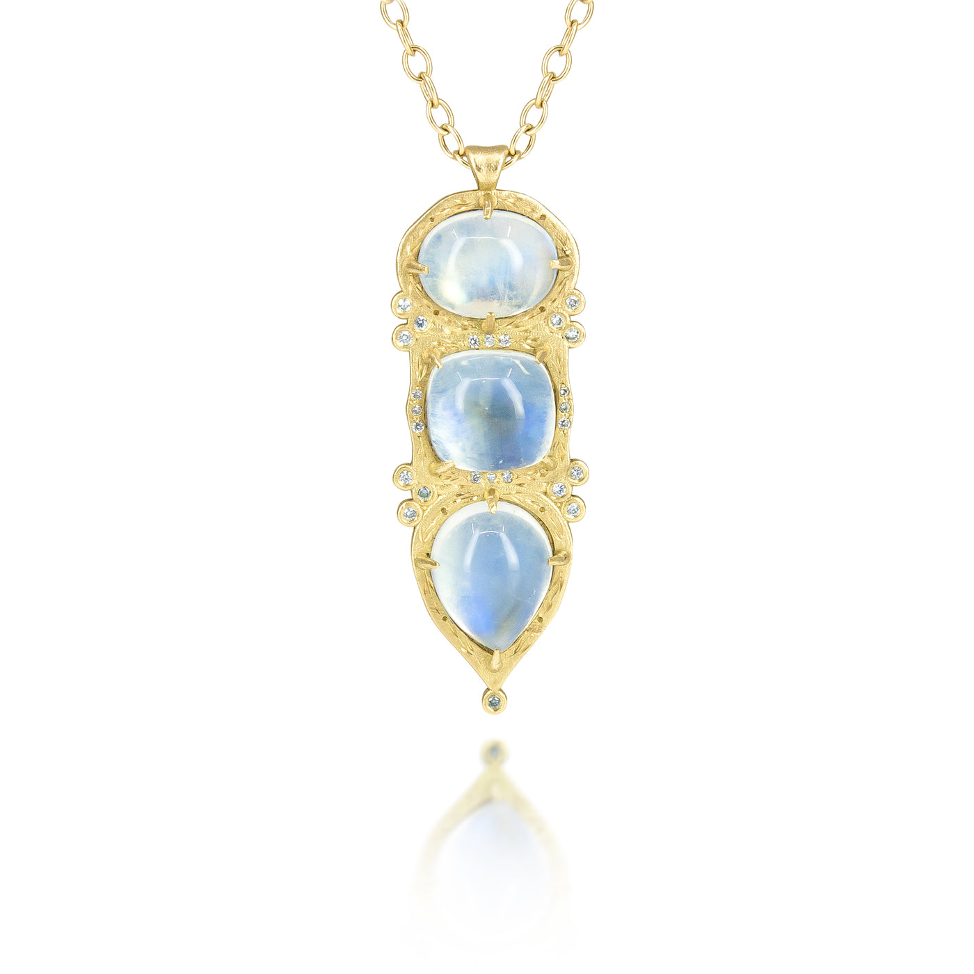 Vertical Moonstone Pendant