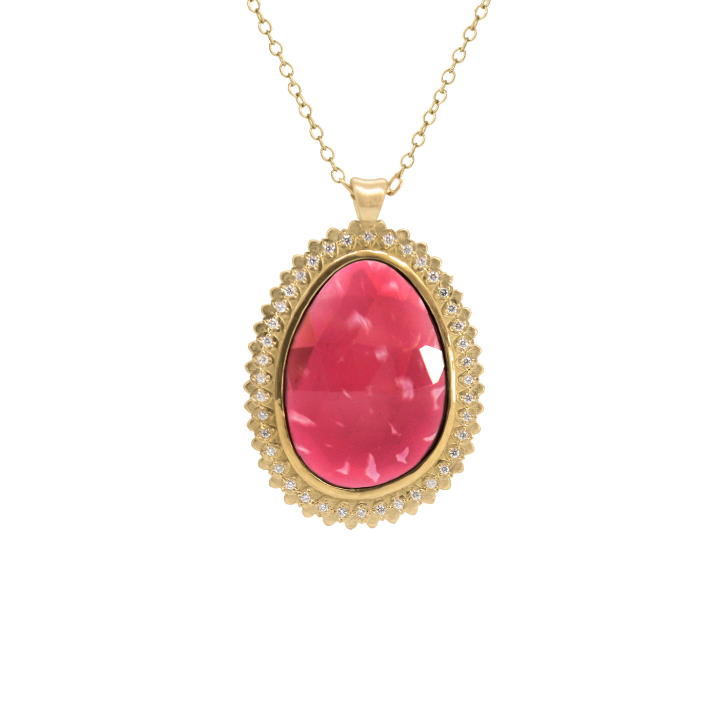 Red Tourmaline Pendant