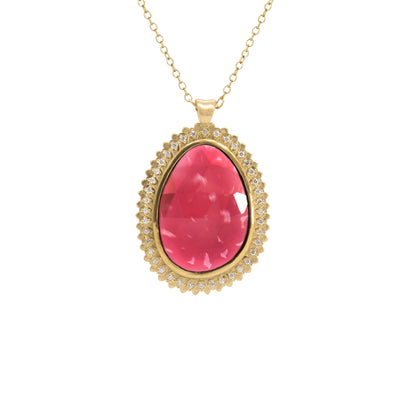 Red Tourmaline Pendant