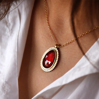 Red Tourmaline Pendant