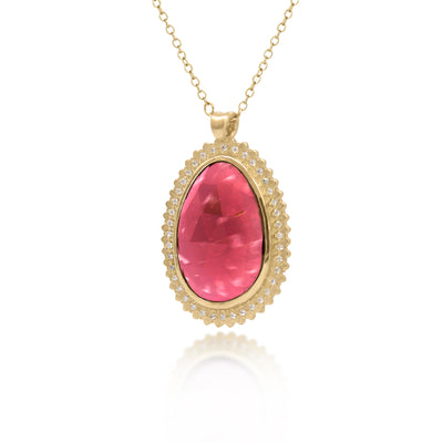 Red Tourmaline Pendant