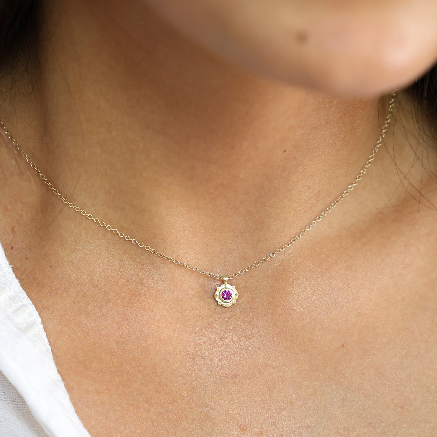 Drops of Happiness Pendant in Pink Tourmaline