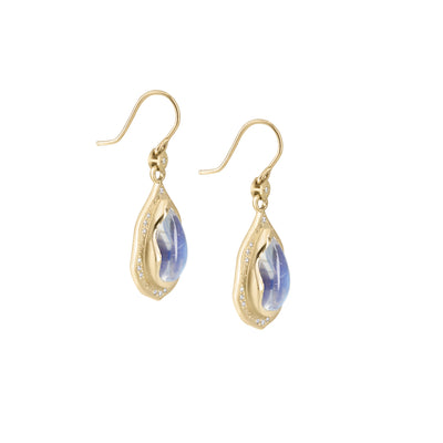 Pear Moonstone Earrings