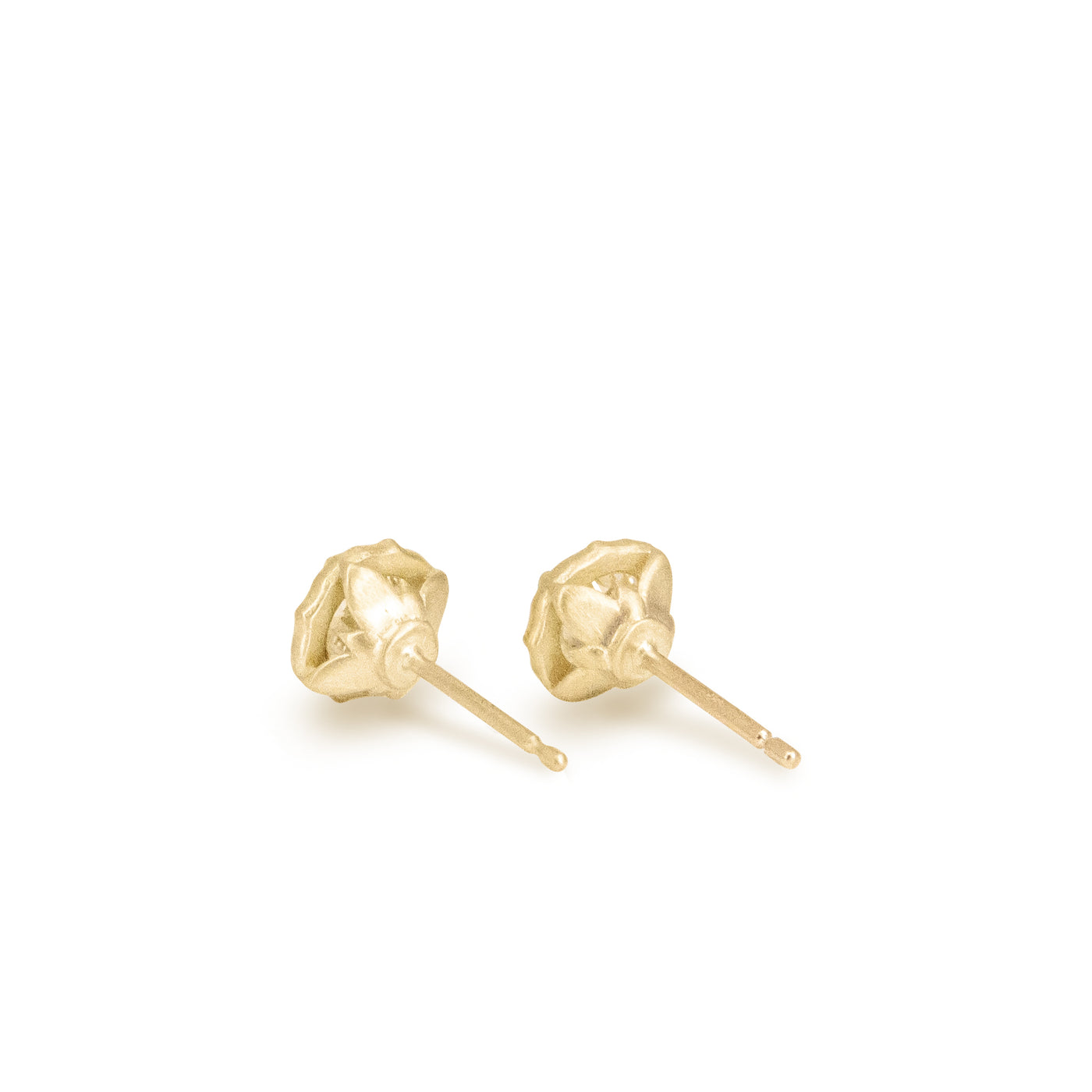 Diamond Lotus Stud Earrings