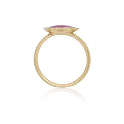 Organic Halo Ruby Ring