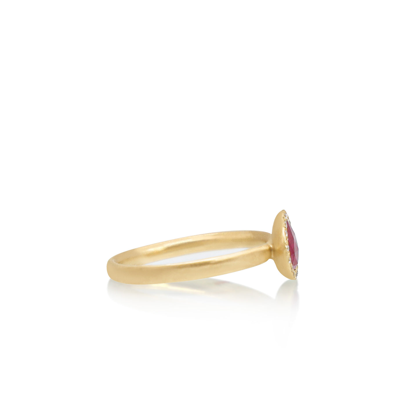 Organic Rose Cut Ruby Ring