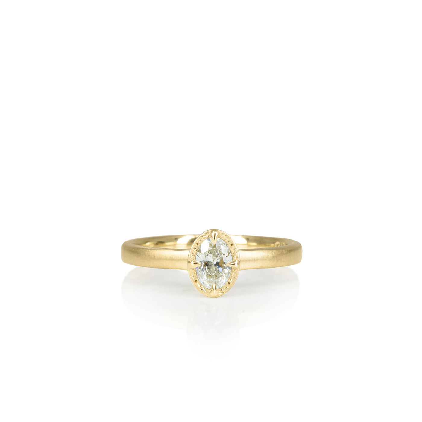 Oval Diamond Stackable Ring