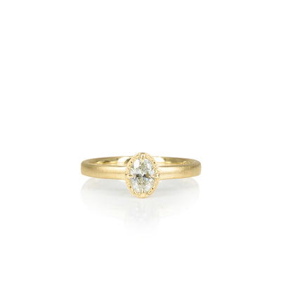 Oval Diamond Stackable Ring