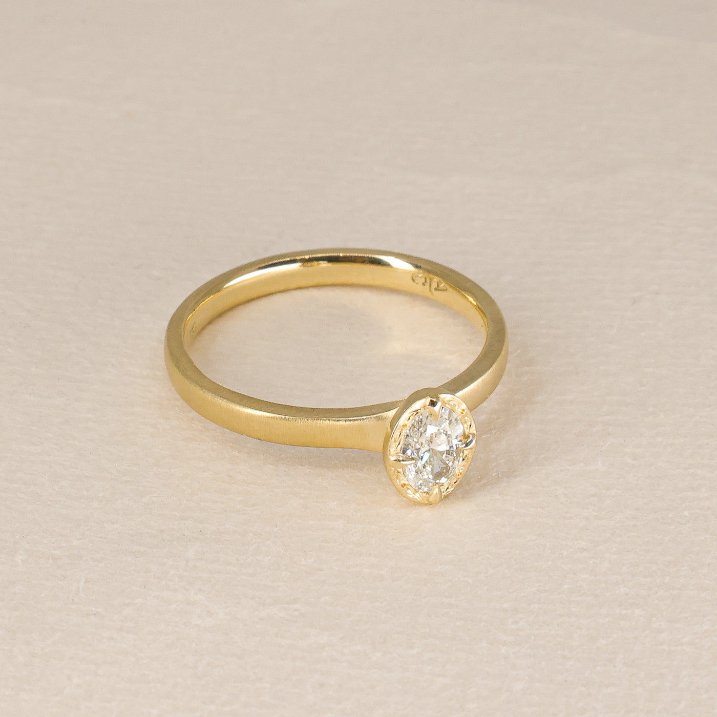 Oval Diamond Stackable Ring