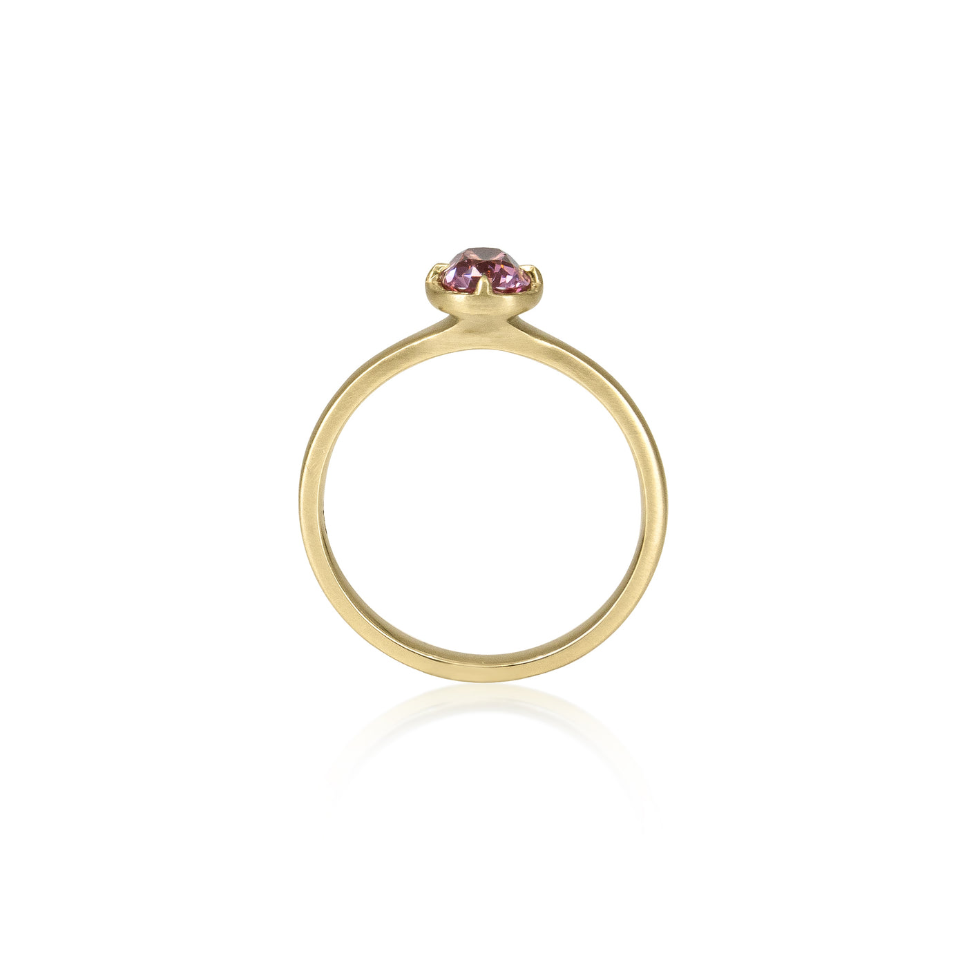 Pink Spinel Stackable Ring