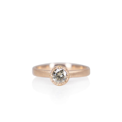 Champagne Diamond Rose Gold Ring