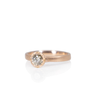 Champagne Diamond Rose Gold Ring