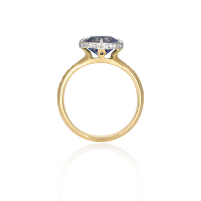 East-West Sapphire Prong Ring