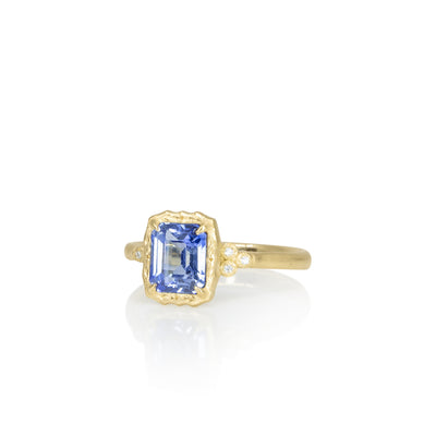 Sapphire Luna Ring