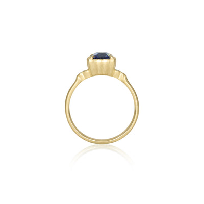 Sapphire Luna Ring