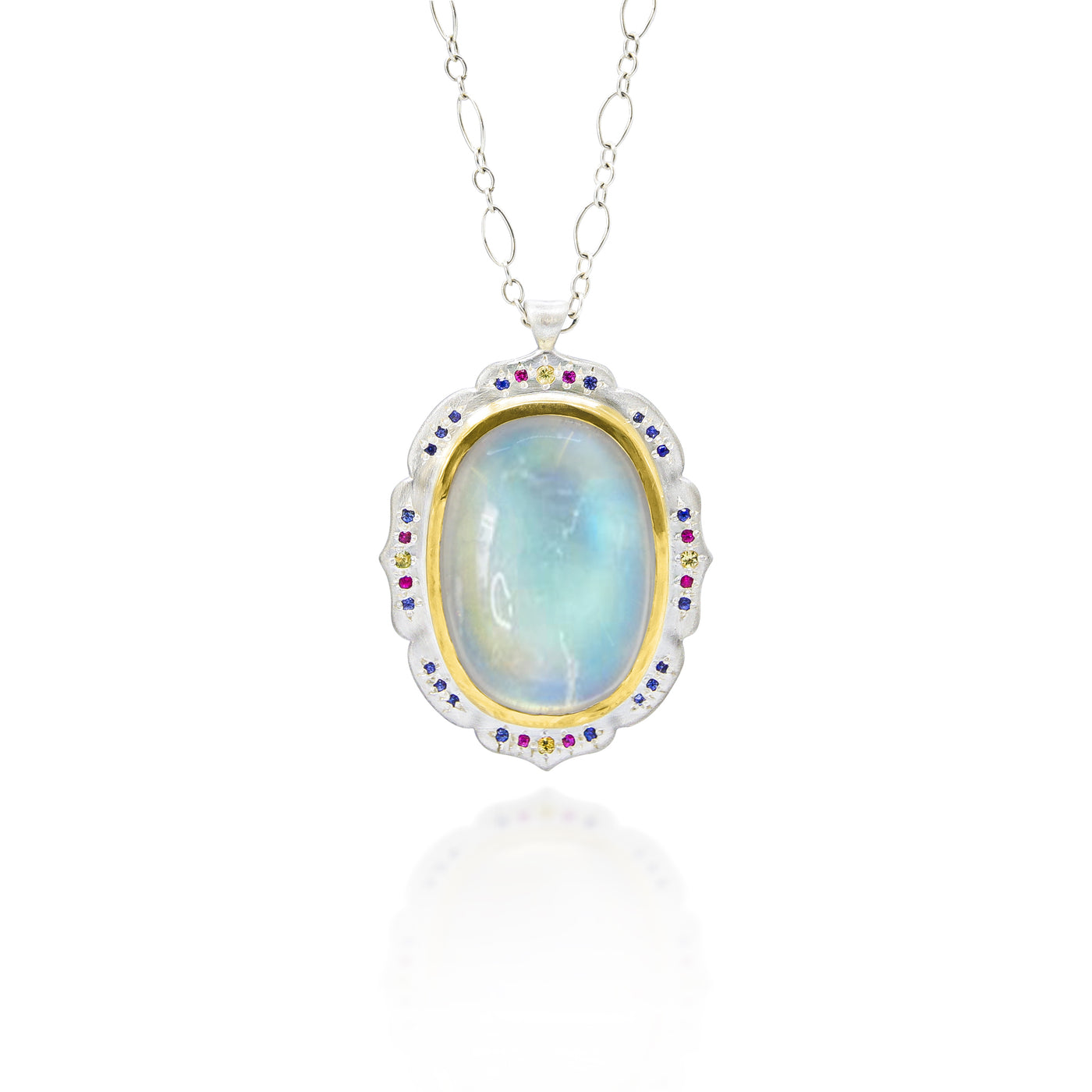 Two Tone Moonstone Pendant