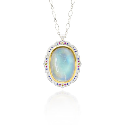 Two Tone Moonstone Pendant