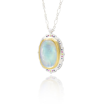 Two Tone Moonstone Pendant