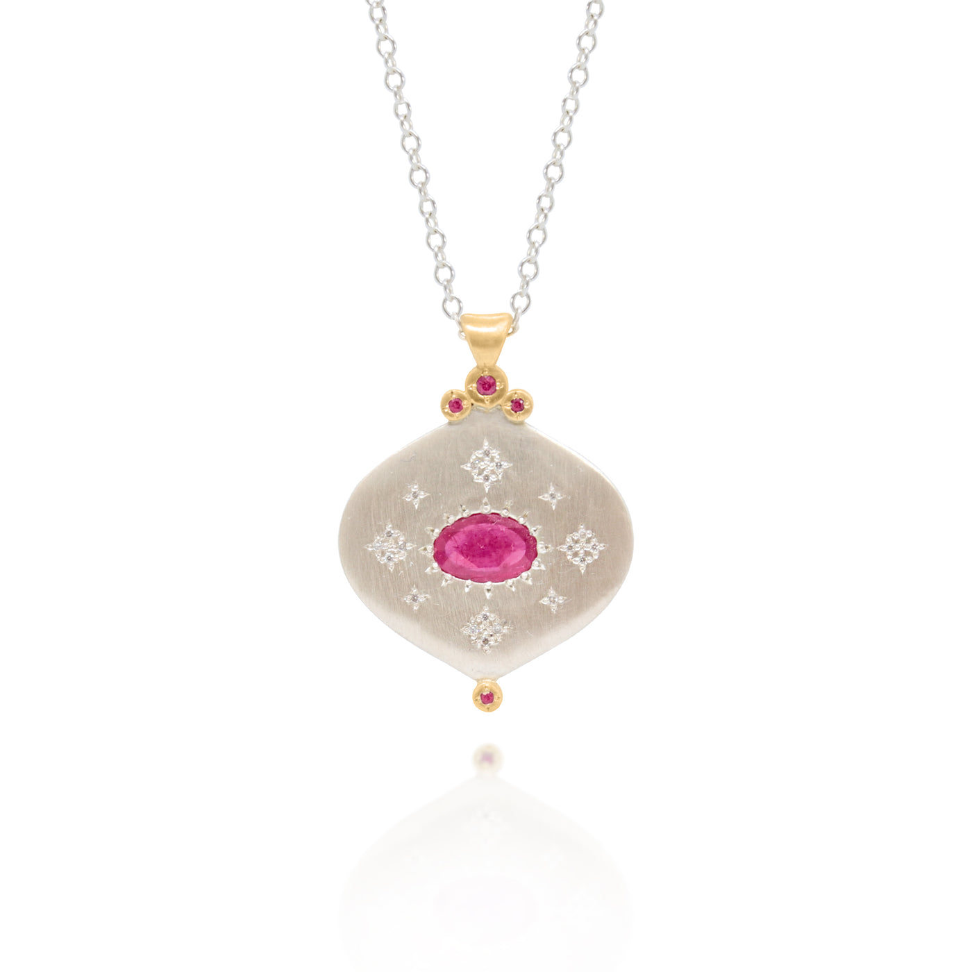 Two Tone Ruby Pendant