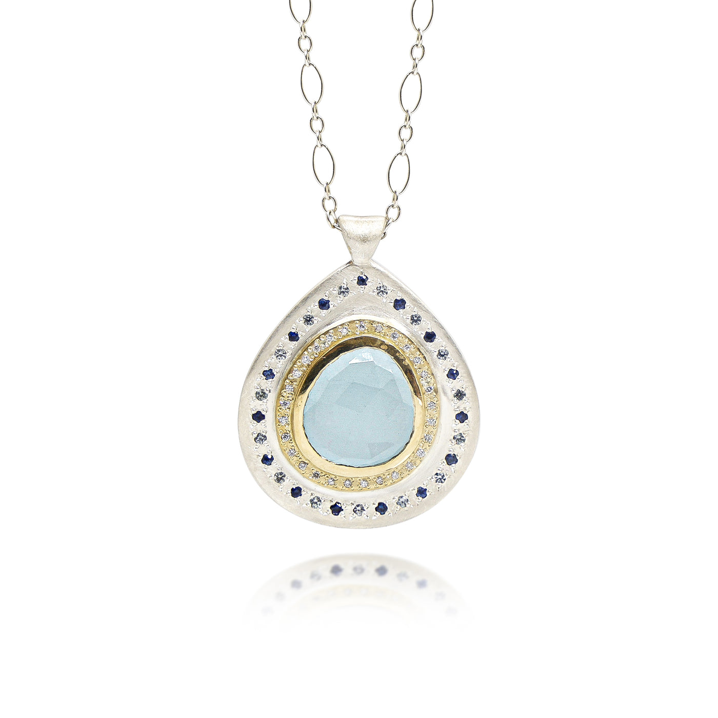 Two-Tone Aquamarine Pendant