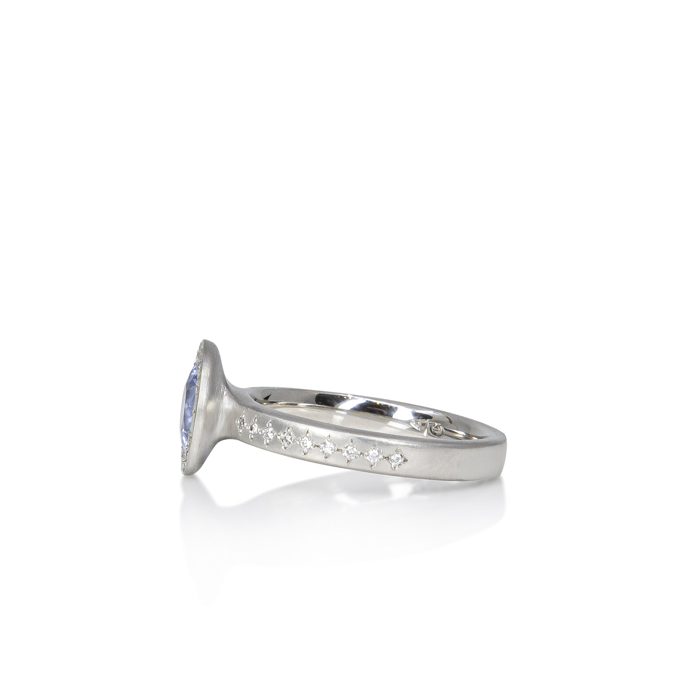 Woven Halo Sapphire Ring