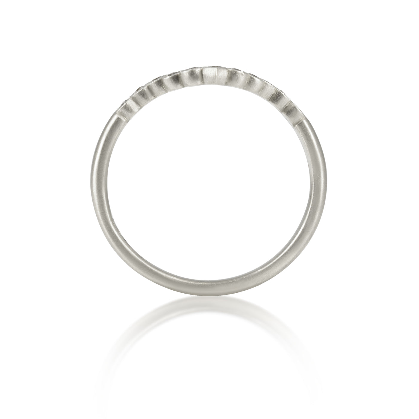 Pointed River Rocks Nesting Band in Platinum