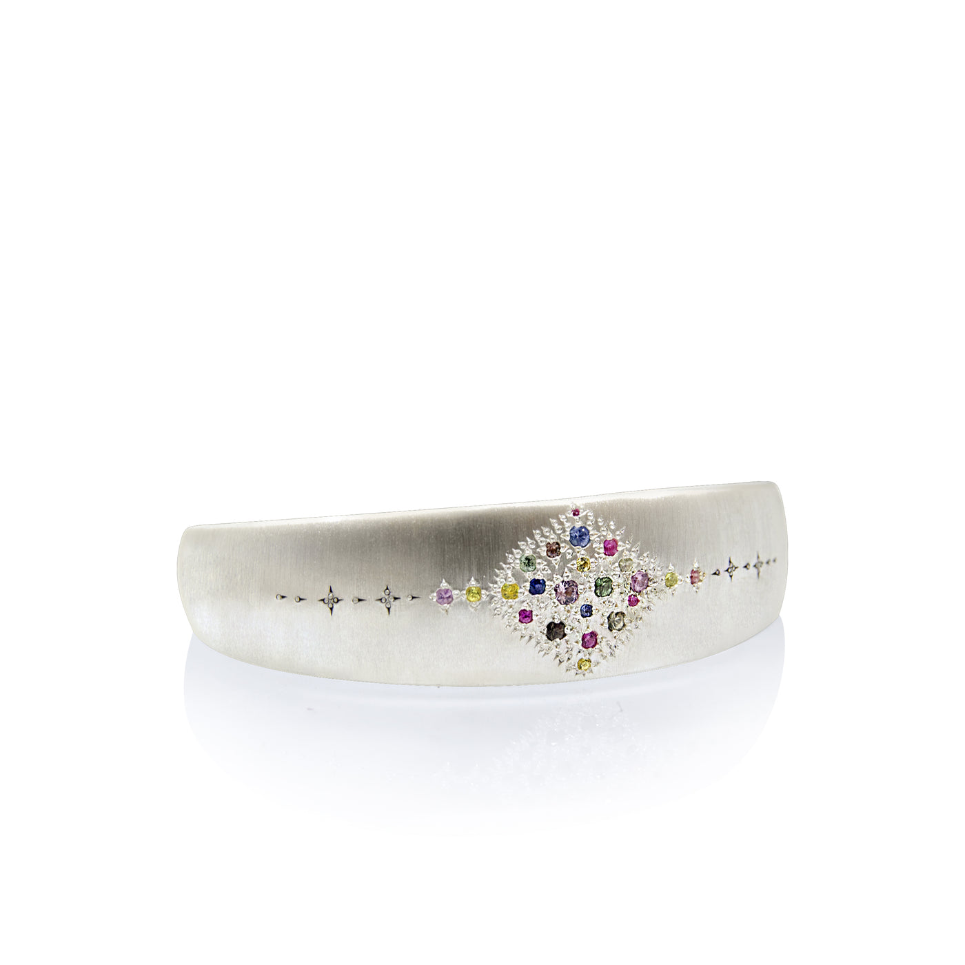 Multi-Sapphire Tapered Bracelet