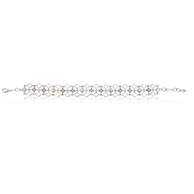 Wide Chain Silver Bracelet