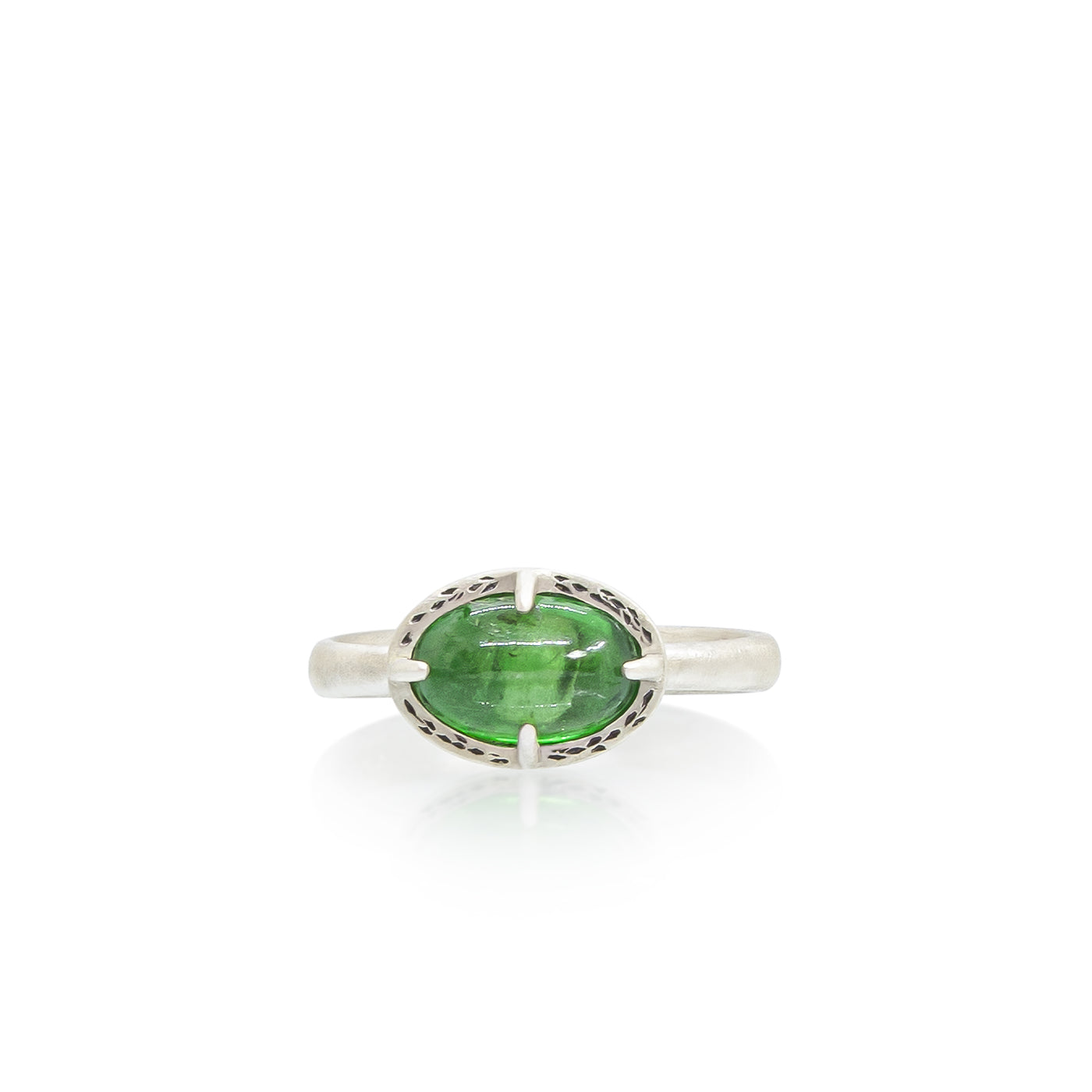 Silver Tsavorite Ring