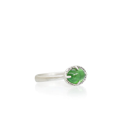 Silver Tsavorite Ring