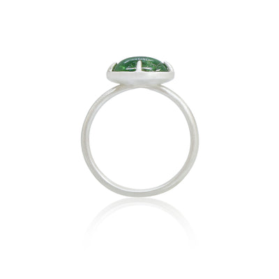 Silver Tsavorite Ring