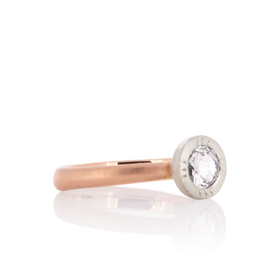 Two-Tone Round Rosecut Ring