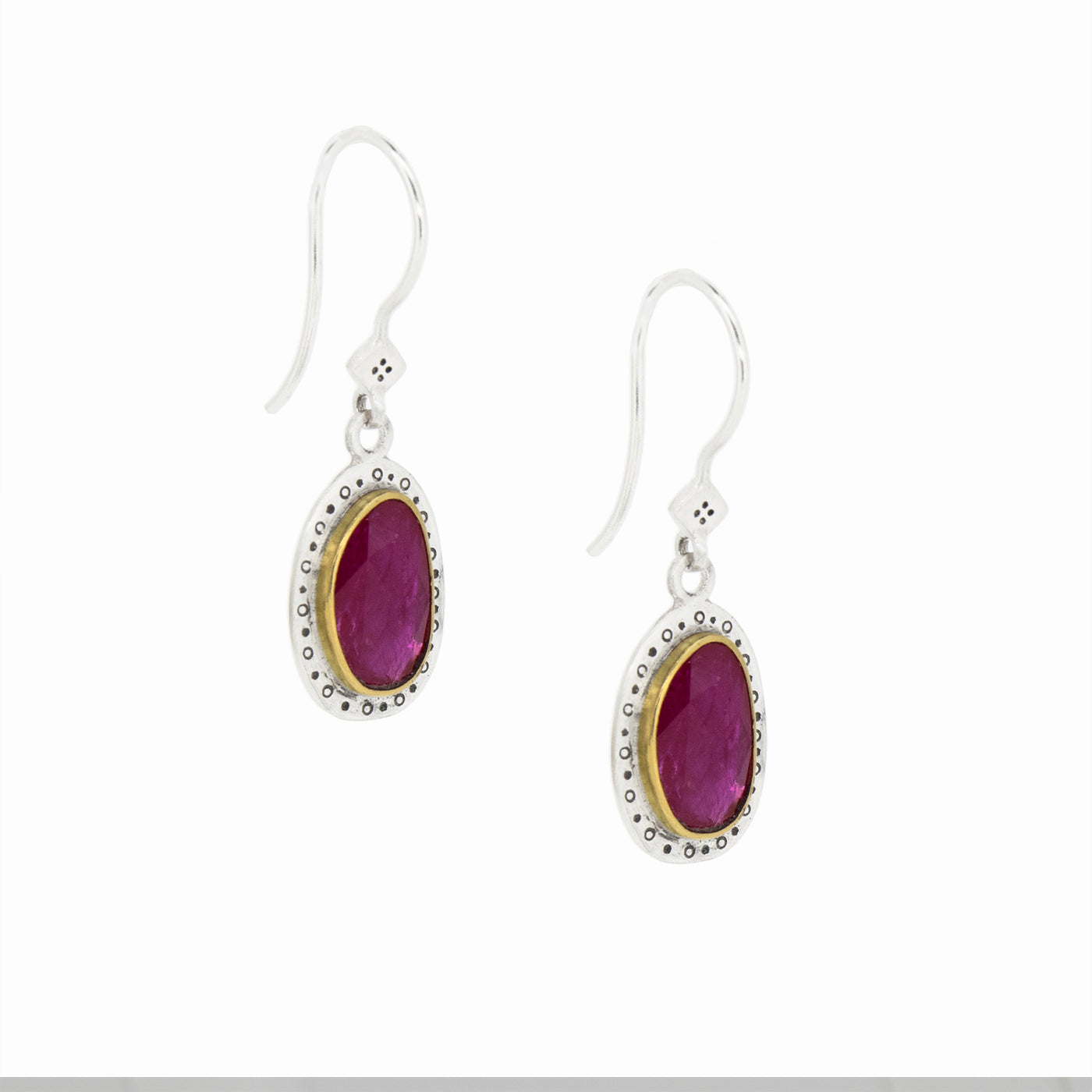 Mozambique Harmony Ruby Drop Earrings