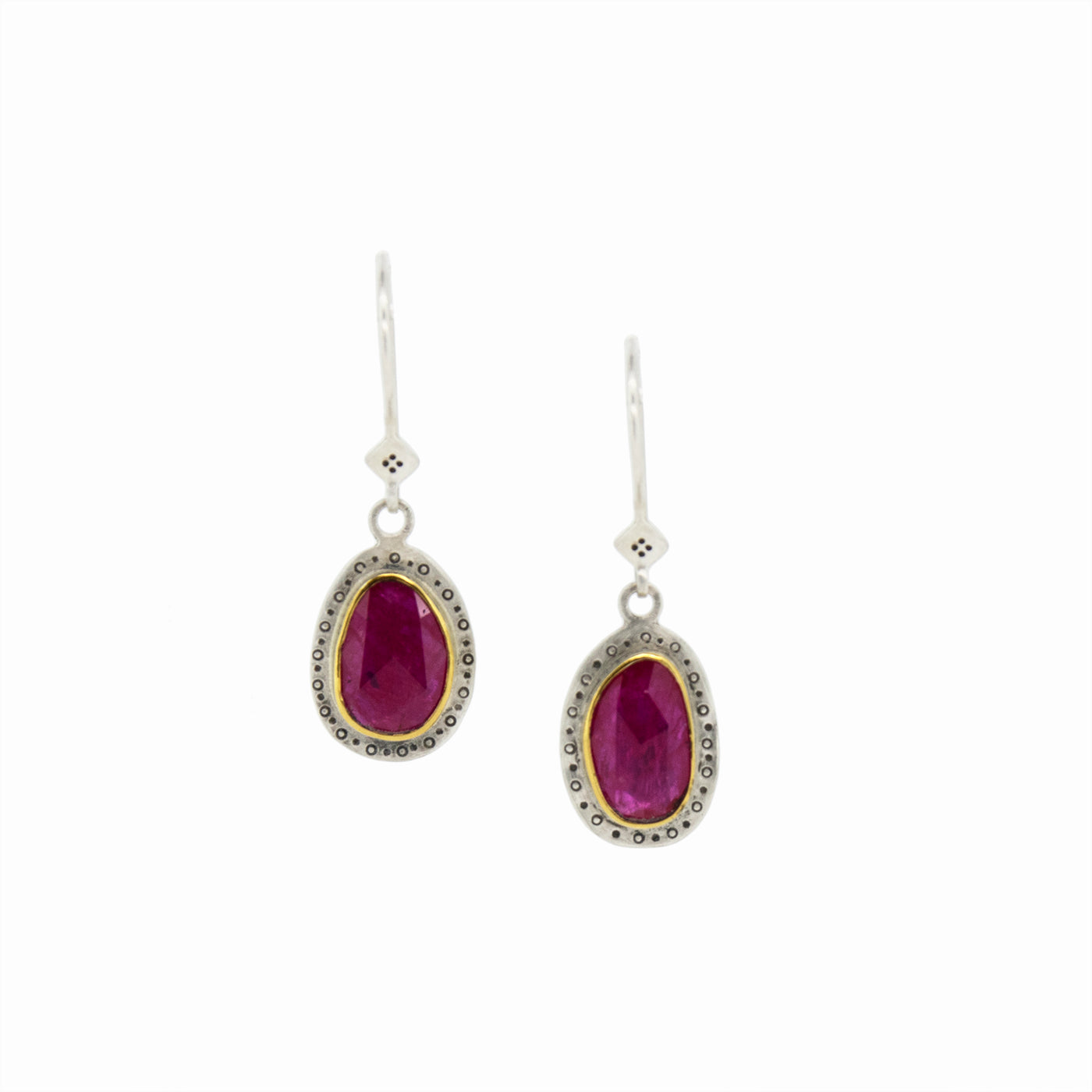 Mozambique Harmony Ruby Drop Earrings